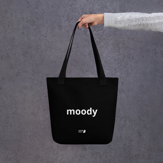 Two moods tote bag - black